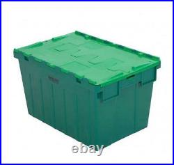 BiGDUG Plastic Heavy Duty Tote Boxes Stackable Warehouse Storage Containers