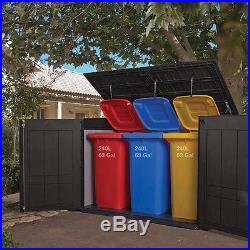Big Garden Storage Box Large Store Space Bins Bikes Lawnmower Outdoors Tool Shed