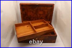Big Wooden Jewelry Box, Large Jewelry Box With Two Storage Level, Decorative Box