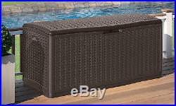 BillyOh Suncast Extra Large Double Walled Plastic Storage Deck Box 469 Litre