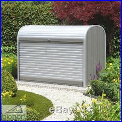 Biohort Garden Storage Box Steel Grey Roller Shutter Door Various Sizes