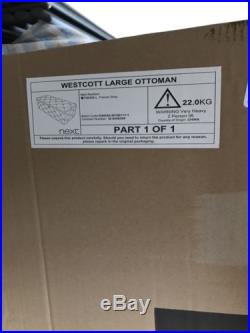 Brand New Next Ottoman Storage Box Large Westcott French Grey