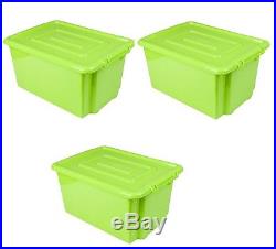Clear Plastic Storage Boxes With LID Stackable Stacking Container Tub Coloured