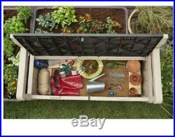 Cabinet Outdoor Garden Storage Bench Storage Sit on Garden Bench Large Box Eden