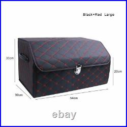 Car Trunk Storage Box Artificial Leather Folding Automobile Stowing Tidying Bag
