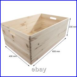 Choice of Stacking Extra Large Wooden Open Crates with Handles Boxes Wheels
