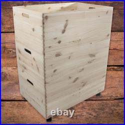 Choice of Stacking Extra Large Wooden Open Crates with Handles Boxes Wheels