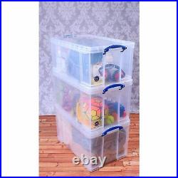 Clear Storage Really Useful Box 2x 84L + 1x 64L Vinyl LP Moving House Clothes