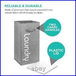 Collapsible Foldable Laundry Canvas Storage Folding Box Fabric Cloth Basket Bag