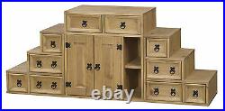 Corona Cabinet Accessories Storage Staircase Cube Boxes Light Waxed Solid Pine