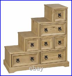 Corona Cabinet Accessories Storage Staircase Cube Boxes Light Waxed Solid Pine