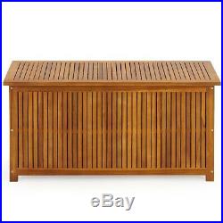 Deck Storage Garden Box Wooden 120cm Trunk Outdoor Protection Tools Container