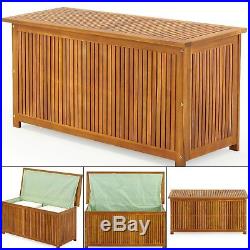 Deck Storage Garden Box Wooden Brown New Outdoor Protection Pads Tools Container