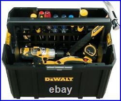 Dewalt DEW181682 TStak Rolling Mobile Tool Storage Box + Open Tote Tool Box Case