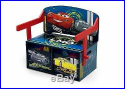 Disney Cars Large Wooden Toy Box Childrens Storage Bench Kids Chest Playroom