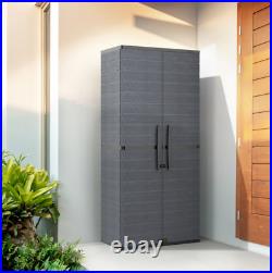 Duramax Cedargrain Tall Plastic Vertical Storage Cabinet
