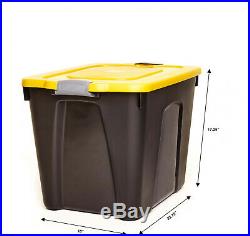 EIGHT 22 Gallon Storage Container With Latches Bins Boxes Tote Garage Organizer