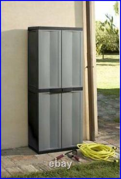 EXTRA LARGE Kingfisher Storage Cabinet Grey Cupboard Outdoor Garden Garage
