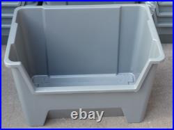 EXTRA Large Plastic Storage Bins Boxes stackable space bin container box X 10