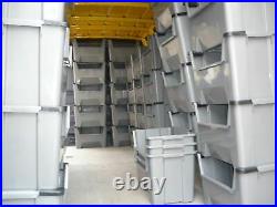 EXTRA Large Plastic Van Shelving Storage Bins Boxes stackable space bin X 10
