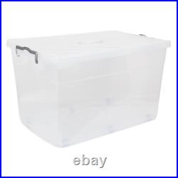 Extra Large 70L Storage Box with Wheels. Organizing Box with Lid. Stackable Box