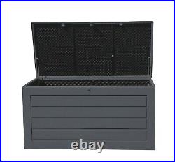 Extra Large 830L Huge Outdoor Garden Storage Box Bench Sit On Plastic Shed Chest