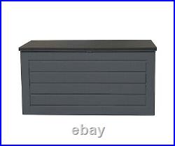 Extra Large 830L Huge Outdoor Garden Storage Box Bench Sit On Plastic Shed Chest