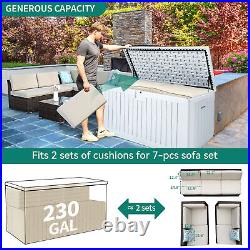 Extra Large 870L Outdoor Storage Box Garden Patio Tool Utility Deck Container