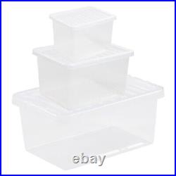 Extra Large 96 Litre Plastic Storage Home Office Organizing Containers With Lids