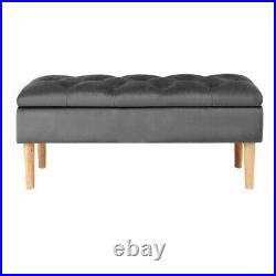 Extra Large Bedroom Storage Ottoman Box Stool Bed End Bench Chair Velvet Tufted