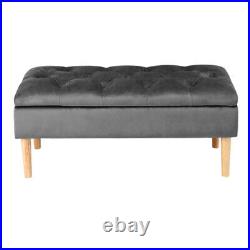 Extra Large Bedroom Storage Ottoman Box Stool Bed End Bench Chair Velvet Tufted