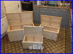 Extra Large Childrens Handmade Pine Toy Box / Storage Box