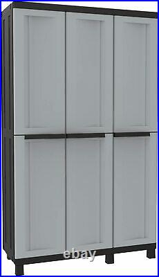 Extra Large Grey Garden Storage Tool Box Cabinet Garage Shed Shelves Lockable