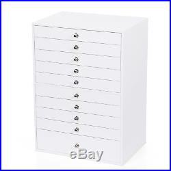 Extra Large Jewellery Box Storage Case Organizer Drawer White Leather Velvet Vi