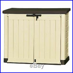 Extra Large Keter Garden Storage Box Outdoor Plastic Home Bike Tools Bin Shed