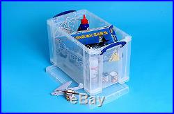 Extra Large Multi-Pack Really Useful Box Clear Strong Plastic Lidded Storage