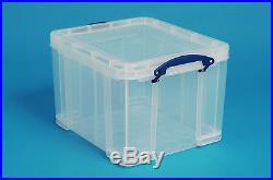 Extra Large Multi-Pack Really Useful Box Clear Strong Plastic Lidded Storage