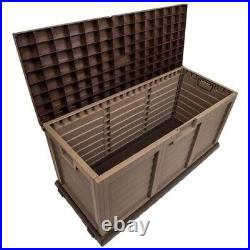 Extra Large Plastic Garden Storage Boxes Outdoor Tools Box Utility Sit-On Lid