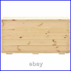 Extra Large Wooden Storage Box with Lid Pine Trunk Chest Toys Tools Blankets