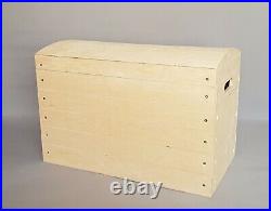 Extra Large Wooden Trunk Storage Box with Lid Handles Toy Tool Keepsake Boxes