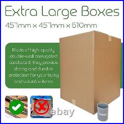 Extra Large (XXL) Cardboard Boxes Strong Double Wall Removal Moving Boxes