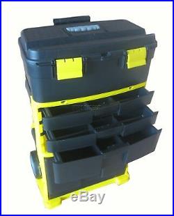 Extra large Tool Box On Wheels Rolling Heavy Duty Plastic Storage Cabinet Chest
