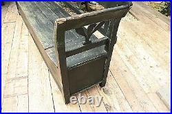 Fab! Large Old Pine/ Painted Black/green Storage Box Bench/settle-we Deliver