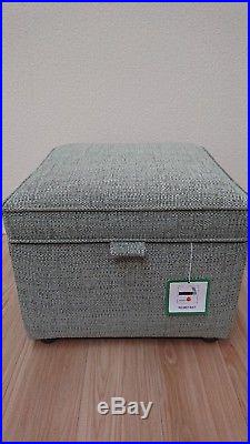 Fabric Footstool with storage pouffe, toy box, XLarge, Large, Medium, Small