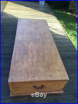 Fabulous Large Vintage Pine Trunk Box Coffee Table Bed Storage