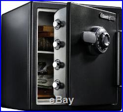 Fire Resistant Safe Box with Dial Combination Lock Steel Security Storage Proof