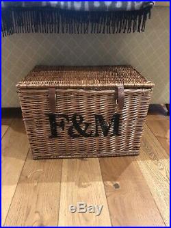 Fortnum and Mason large picnic hamper basket coffee table storage box large BNwt