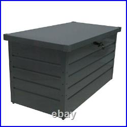Galvanised Steel Storage Box Outdoor Garden Chest Lid Container Cushion Boxes UK