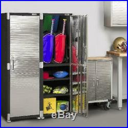 Garage Storage Cabinet Tool Box Side Pegboard Heavy Duty Metal Steel Tall Locker