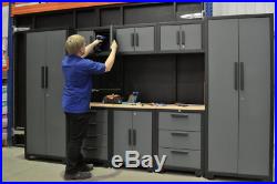 Garage Storage Cupboards Wall Metal Units Large Tool Box Workbench Cabinet Set